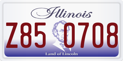 IL license plate Z850708