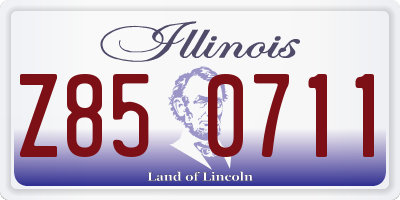 IL license plate Z850711