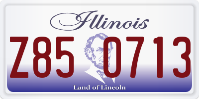 IL license plate Z850713
