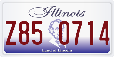 IL license plate Z850714