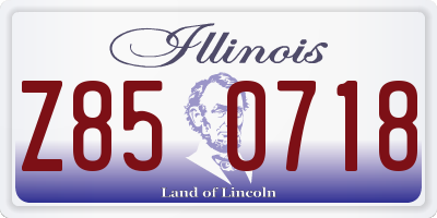 IL license plate Z850718