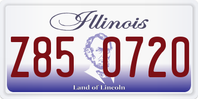 IL license plate Z850720