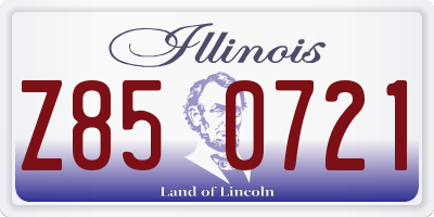 IL license plate Z850721