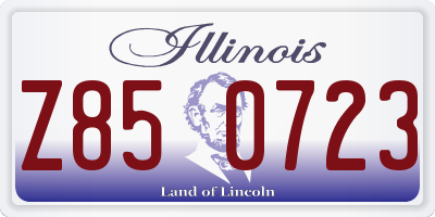 IL license plate Z850723
