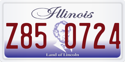 IL license plate Z850724