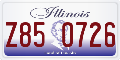 IL license plate Z850726