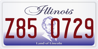 IL license plate Z850729