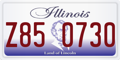 IL license plate Z850730