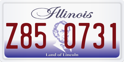 IL license plate Z850731