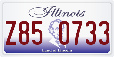 IL license plate Z850733