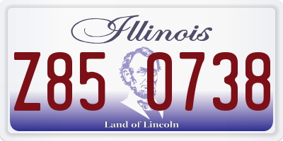 IL license plate Z850738