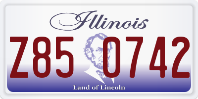 IL license plate Z850742