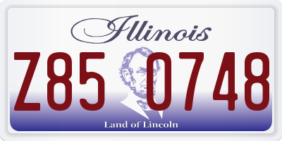 IL license plate Z850748