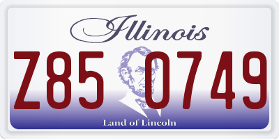 IL license plate Z850749