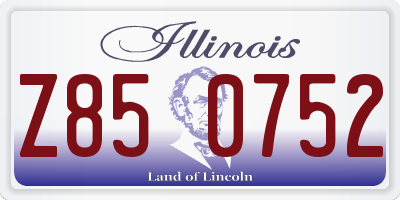 IL license plate Z850752
