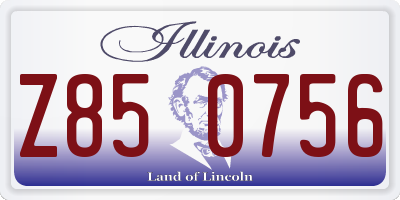 IL license plate Z850756