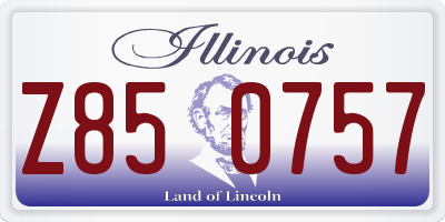 IL license plate Z850757
