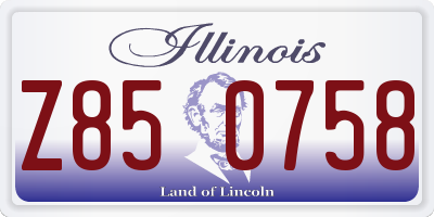 IL license plate Z850758