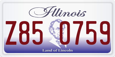 IL license plate Z850759