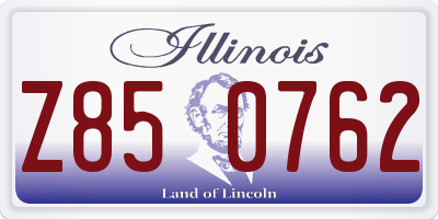 IL license plate Z850762