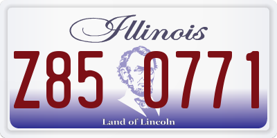 IL license plate Z850771
