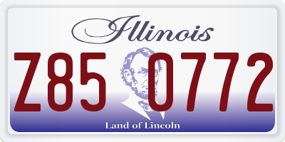 IL license plate Z850772