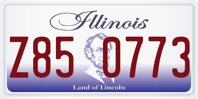 IL license plate Z850773