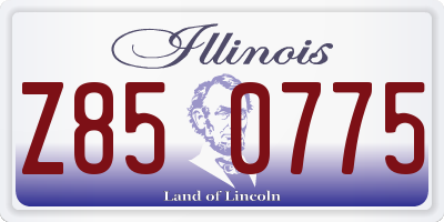 IL license plate Z850775