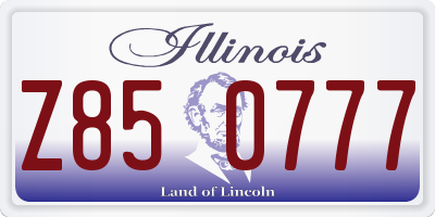 IL license plate Z850777