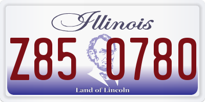 IL license plate Z850780