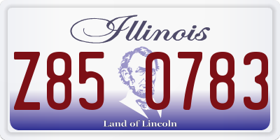 IL license plate Z850783