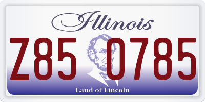 IL license plate Z850785
