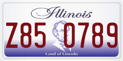IL license plate Z850789