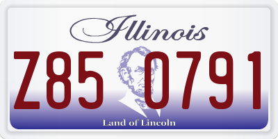 IL license plate Z850791