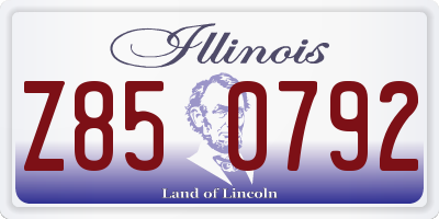 IL license plate Z850792