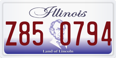 IL license plate Z850794