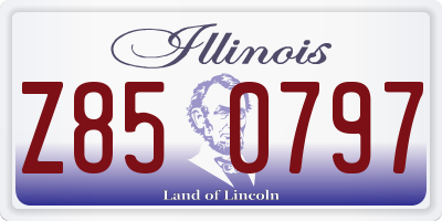 IL license plate Z850797