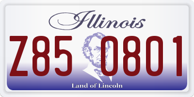 IL license plate Z850801