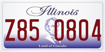 IL license plate Z850804