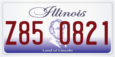 IL license plate Z850821