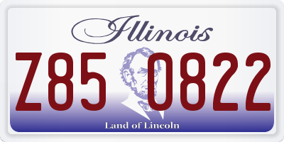 IL license plate Z850822