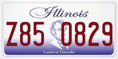 IL license plate Z850829