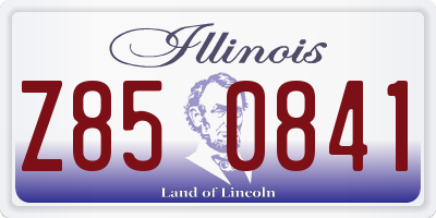 IL license plate Z850841