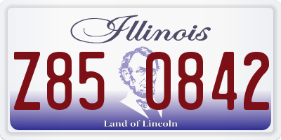 IL license plate Z850842