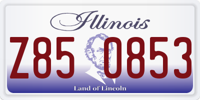 IL license plate Z850853