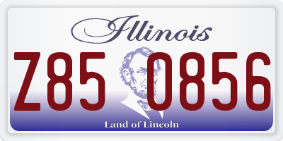 IL license plate Z850856