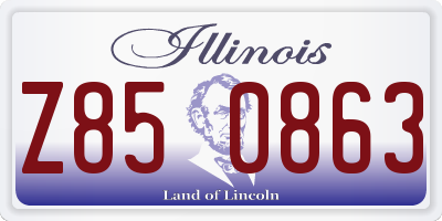 IL license plate Z850863