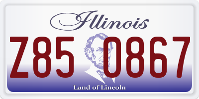 IL license plate Z850867