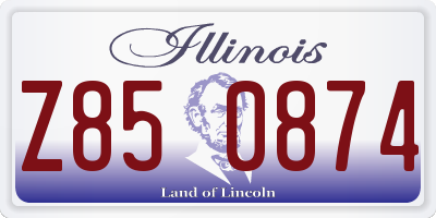 IL license plate Z850874