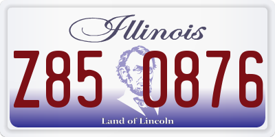 IL license plate Z850876